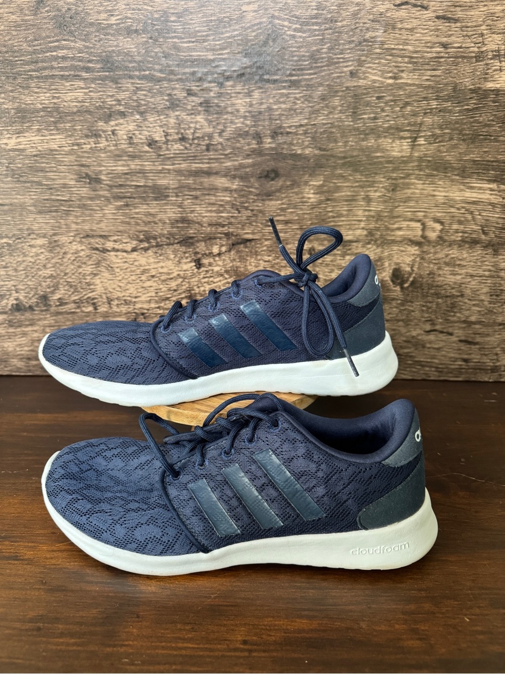 Adidas Navy Cloudfoam Running Shoes